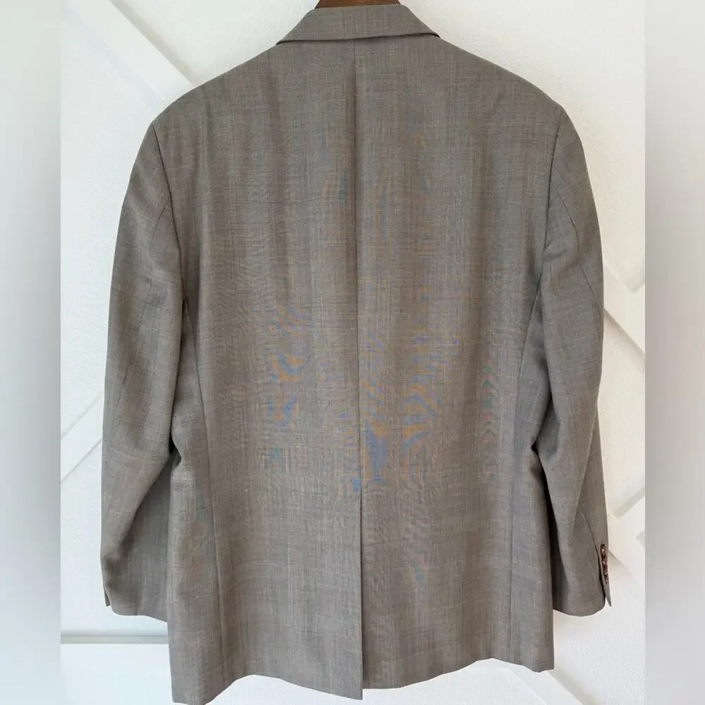 Lauren Ralph Lauren 100% Wool Blazer Brown With Blue Accent Size 42R